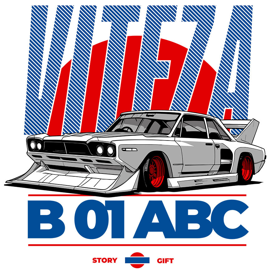 Sticker Adeziv Autocolant Personalizat Mașină Gri De Curse – Motor Puternic și Roți Roșii pentru Viteză Extremă [1]