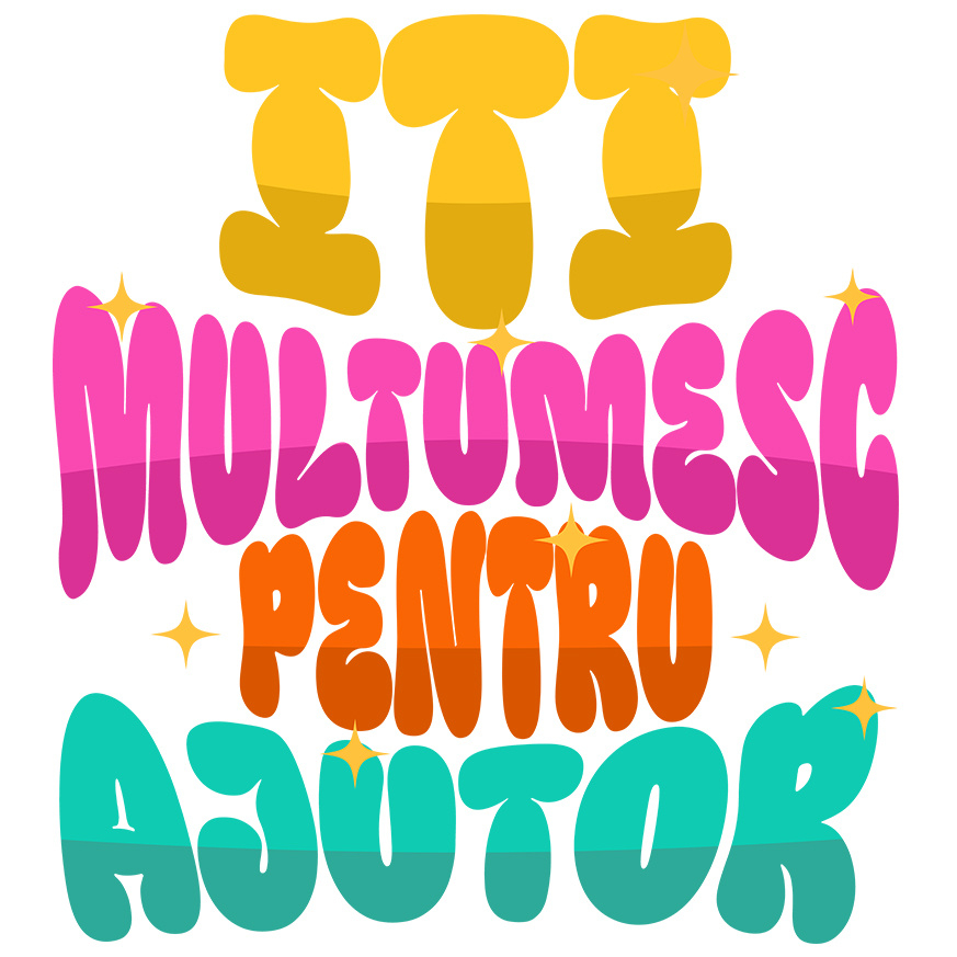 Sticker Adeziv Autocolant Personalizat Stele Strălucitoare Multicolore – „Îți Mulțumesc pentru Ajutor” – Cadou Personalizat pentru Familie, Tati, Copii, Prieteni [1]