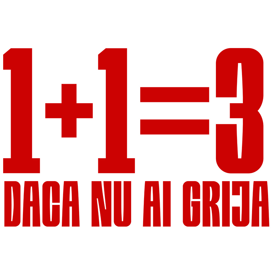 Sticker Adeziv Autocolant Personalizat Haios Adunare Matematica Unu Plus Unu Egal Trei – Cadouri Personalizate pentru Familie și Copii [1]