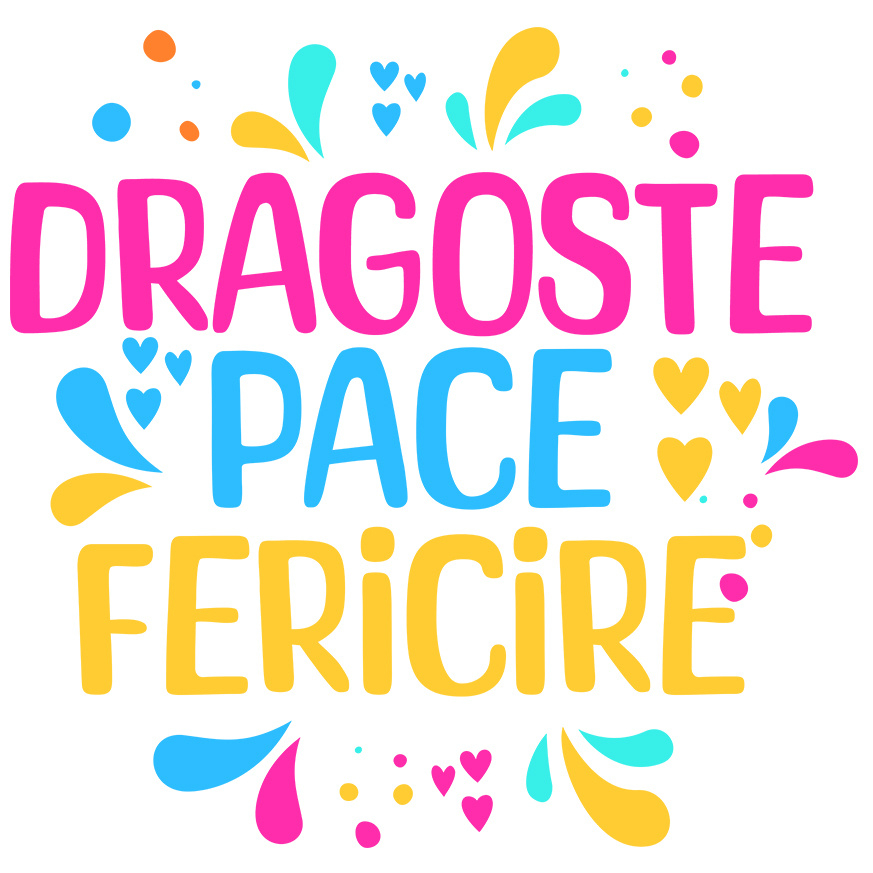 Sticker Adeziv Autocolant Personalizat Dagste Pace Fericire – Tricou Personalizat cu Mesaj Inspirațional Colorat [1]