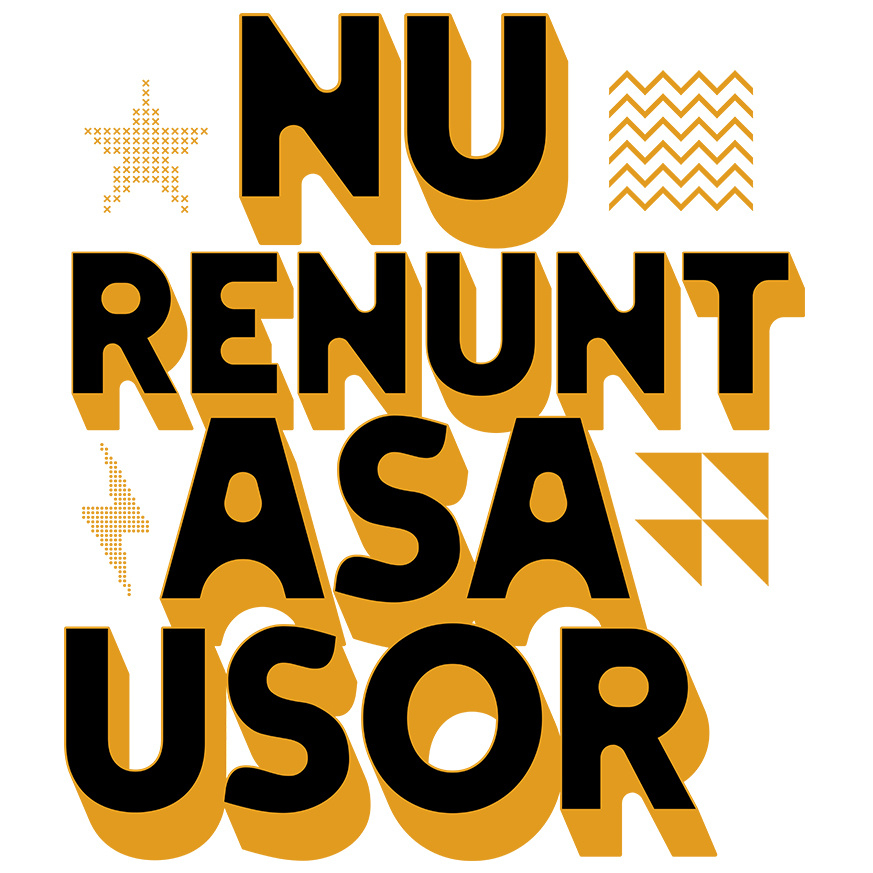 Sticker Adeziv Autocolant Personalizat Mesaj Motivațional „Nu Renunța Așa Ușor” - Cadou Personalizat Muncă și Putere [1]