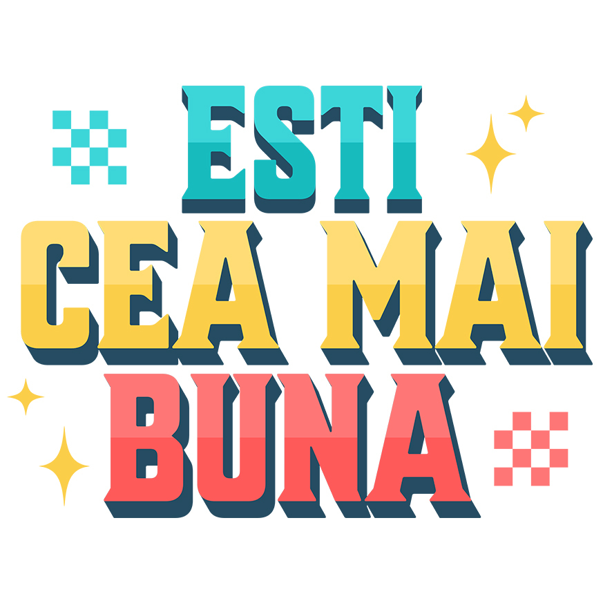 Sticker Adeziv Autocolant Personalizat „Ești Cea Mai Bună” – Cadou Romantic Personalizat cu Steagul României | Mesaj de Iubire [1]