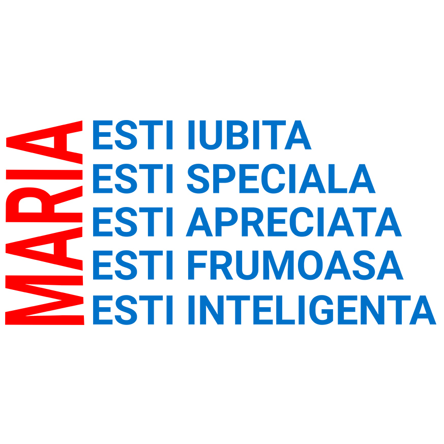 Sticker Adeziv Autocolant Personalizat Mesaj Romantic de Valentine's Day pentru Maria | Cadou Iubire Specială [1]