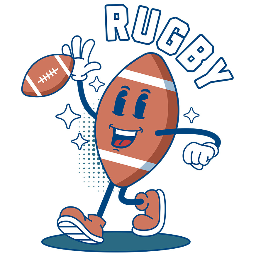 Sticker Adeziv Autocolant Personalizat Minge de Fotbal American Animată – Design Motivațional și Sportiv [1]