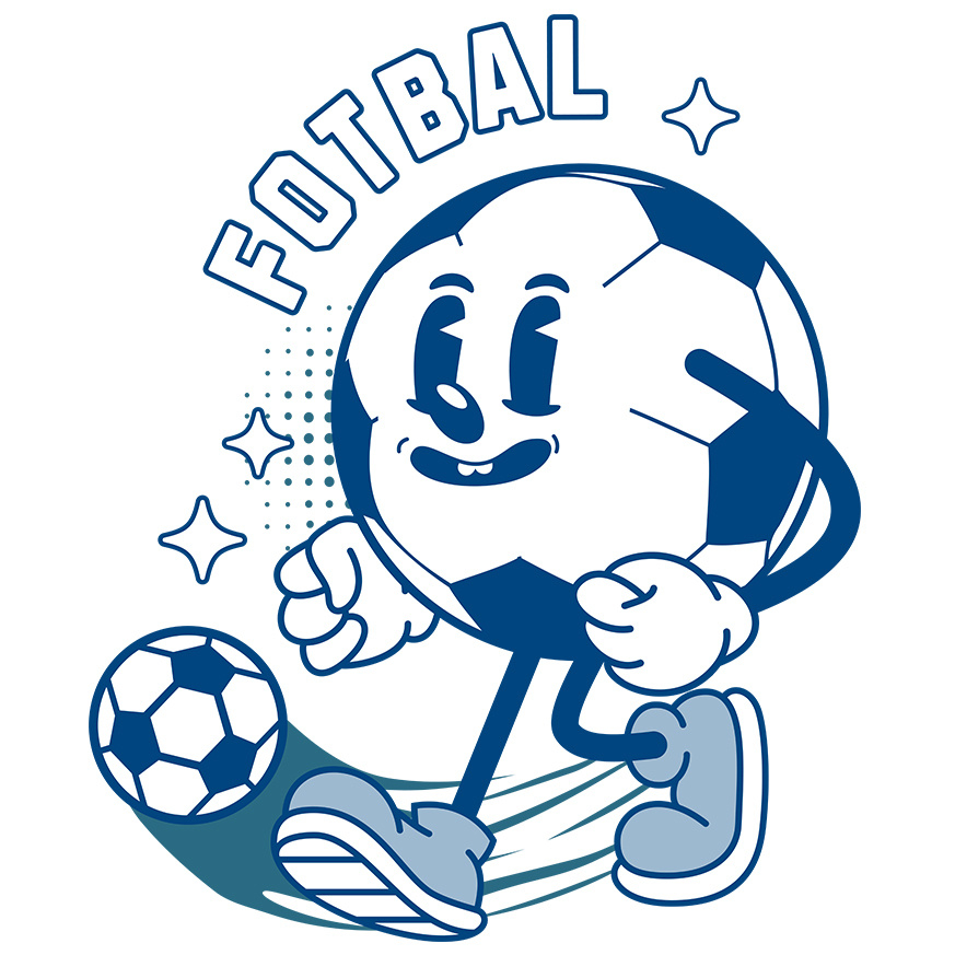 Sticker Adeziv Autocolant Personalizat Minge de Fotbal Animată – Design Motivațional și Sportiv [1]