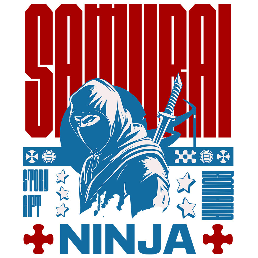 Sticker Adeziv Autocolant Personalizat Cadouri personalizate – Ninja cu cagula și sabie, inspirat din filme cu spioni [1]