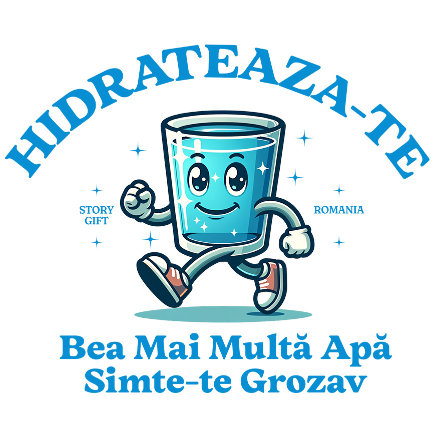 Sticker Adeziv Autocolant Personalizat „Pahar Vesel „Hidratează-te, Bea Mai Multă Apă” – Cadou Personalizat pentru Familie și Prieteni” [1]