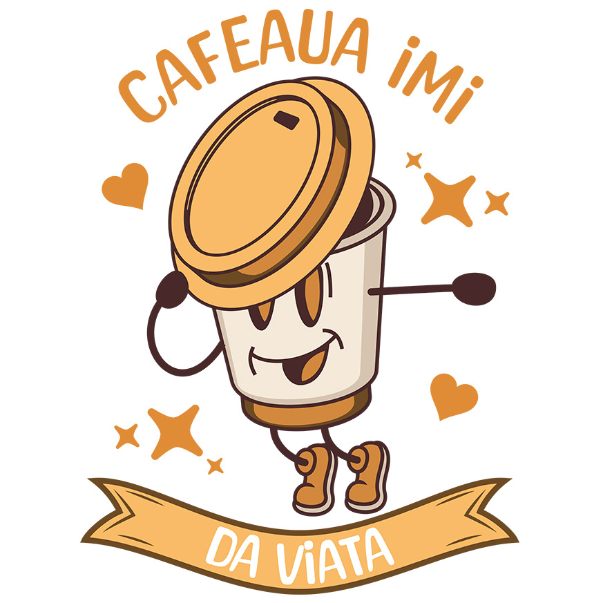 Sticker Adeziv Autocolant Personalizat „Pahar De Cafea Personalizat 'Cafeaua Îmi Dă Viață' – Cadou pentru Iubitorii de Dans și Cafea” [1]