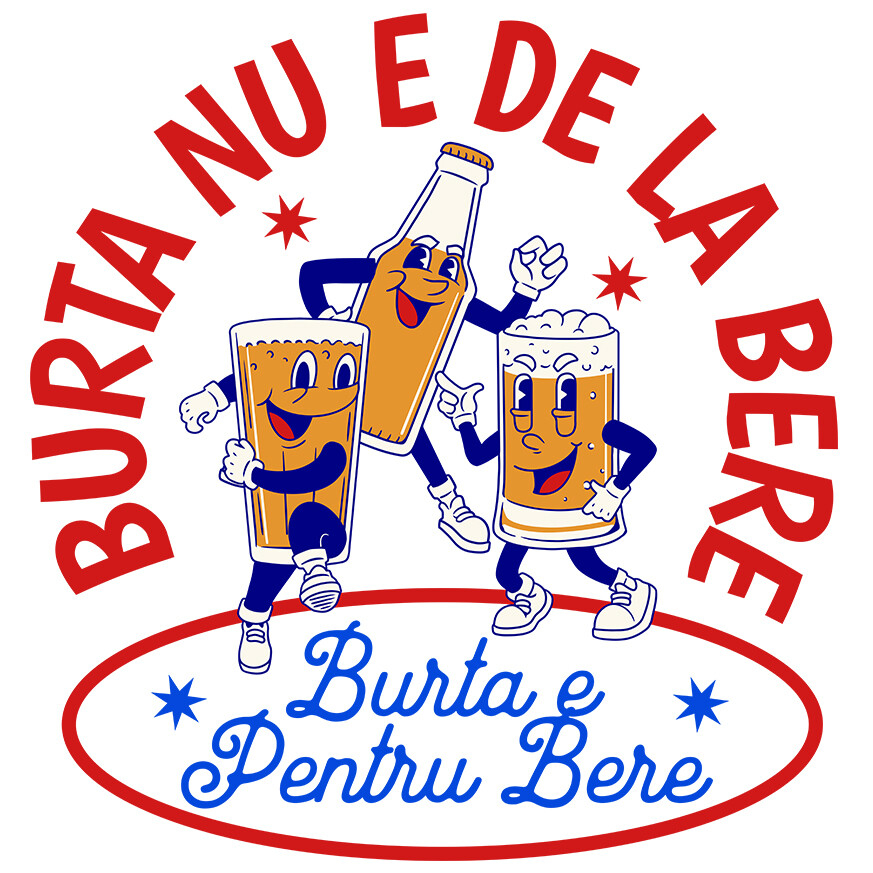 Sticker Adeziv Autocolant Personalizat „Halba și Sticla de Bere Personalizată cu Mesaj Amuzant „Burta Nu E De La Bere, Burta E Pentru Bere” - Cadou Perfect pentru Petrecere și Distracție” [1]