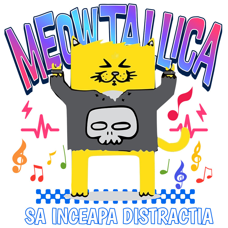 Sticker Adeziv Autocolant Personalizat Pisica Cu Haina Craiu Meowtalica – Cadouri Personalizate Pentru Tati, Copii și Familie [1]