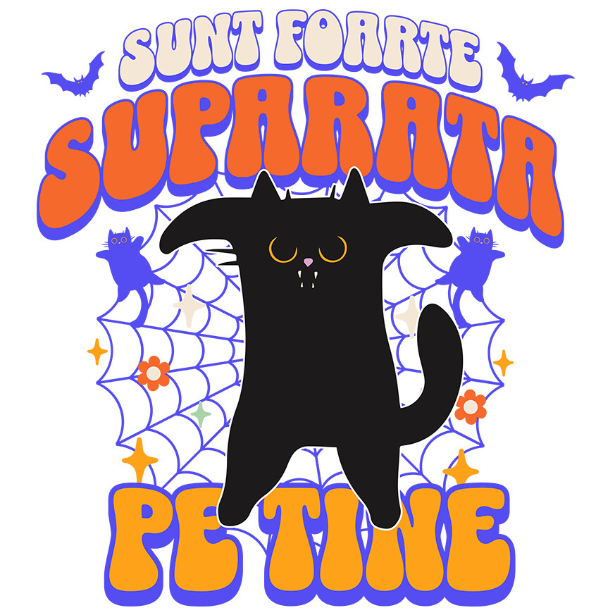 Sticker Adeziv Autocolant Personalizat Costum Pisică Horror Halloween | Pisica Furioasă pentru Petrecerea de Halloween [1]