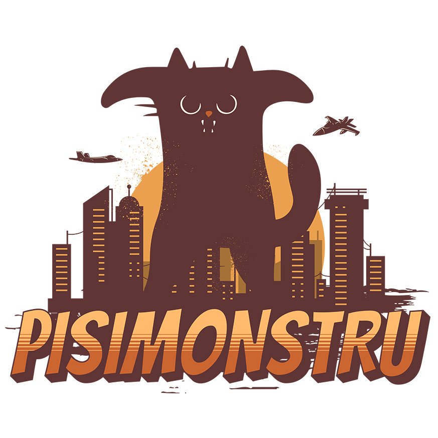 Sticker Adeziv Autocolant Personalizat Pisica Imensă Neagră cu Text PisiMonstru – Cadou Personalizat pentru Iubitorii de Motani și Pisici [1]