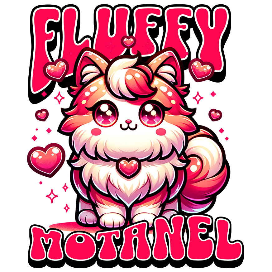 Sticker Adeziv Autocolant Personalizat Pisica Pufoasă Portocalie Îndrăgostită – Cadou Personalizat Fluiffy Motănel pentru Valentine's Day [1]