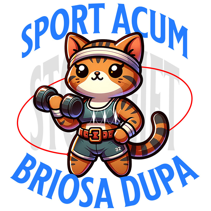 Sticker Adeziv Autocolant Personalizat Pisică Stil Tigru - Tricou Personalizat Motivațional pentru Sportivi și Prieteni [1]