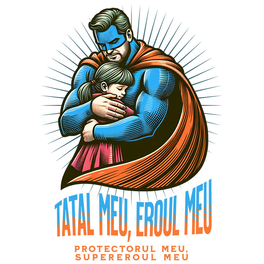 Sticker Adeziv Autocolant Personalizat Cadouri Personalizate Tata și Fiică | Cel Mai Iubit Tata, Dragoste Familie [1]