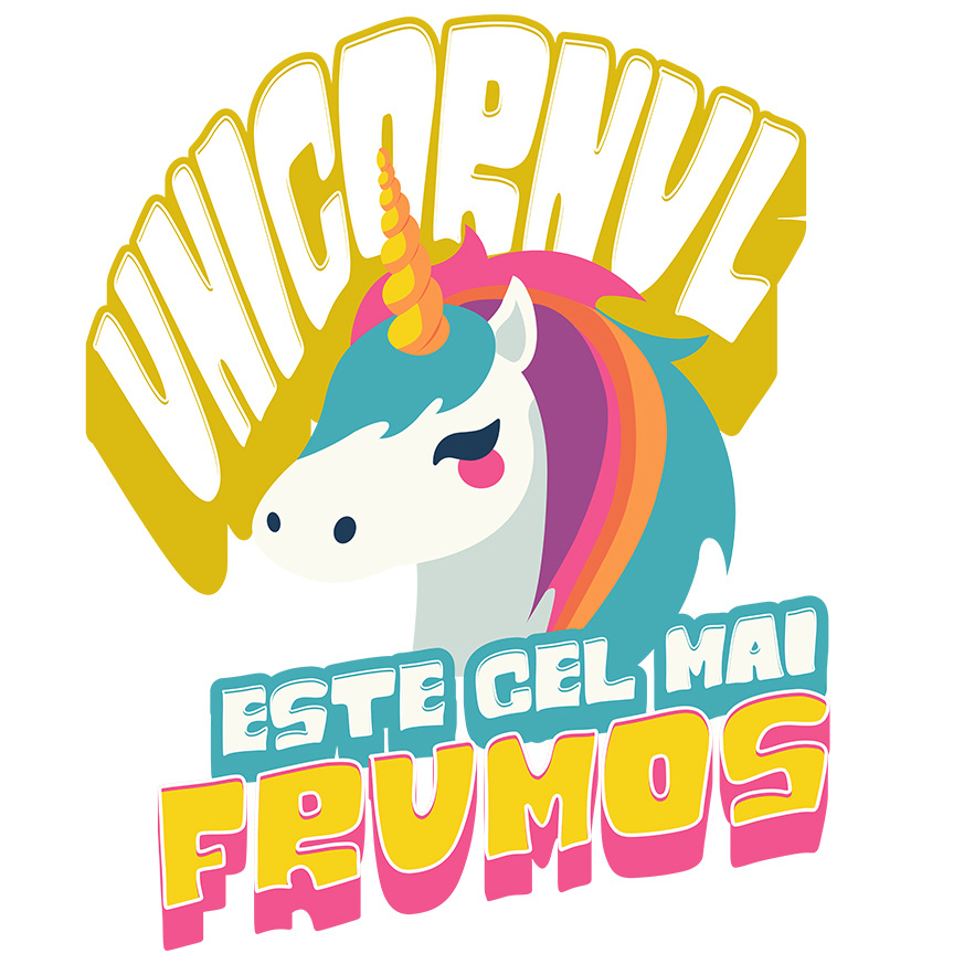 Sticker Adeziv Autocolant Personalizat Unicorn Colorat Multicolor – Cadou Personalizat „Unicornul este Cel Mai Frumos” pentru Copii [1]