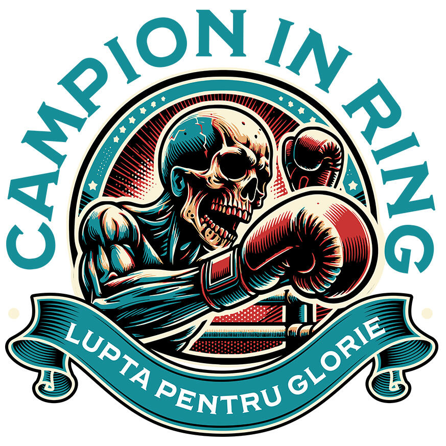 Sticker Adeziv Autocolant Personalizat Schelet Boxer – Campion în Ring, Motivație și Forță [1]