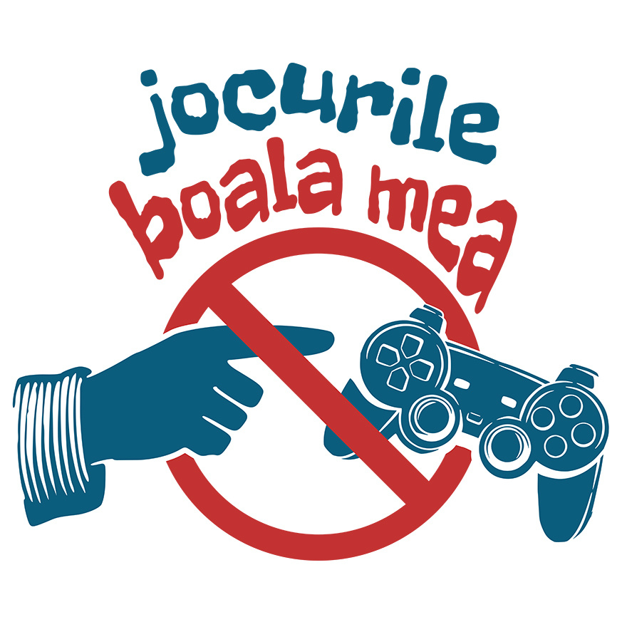 Sticker Adeziv Autocolant Personalizat Semn Interzis „Jocurile Video Boala Mea” - Cadou Personalizat Gameri [1]