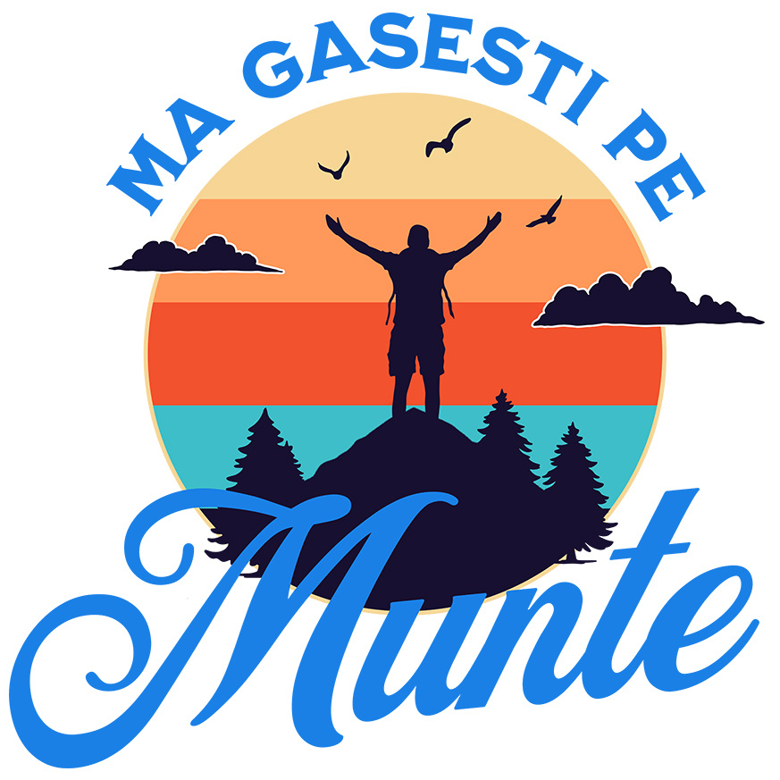 Sticker Adeziv Autocolant Personalizat "Silueta Umana Pe Munte la Apus de Soare – Aventură și Relaxare în Natură" [1]