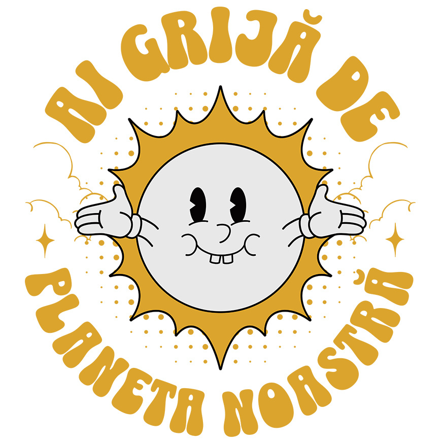 Sticker Adeziv Autocolant Personalizat "Soare cu Brațele Deschise - Ai Grija De Planeta Noastră - Cadouri Personalizate Ecologice" [1]