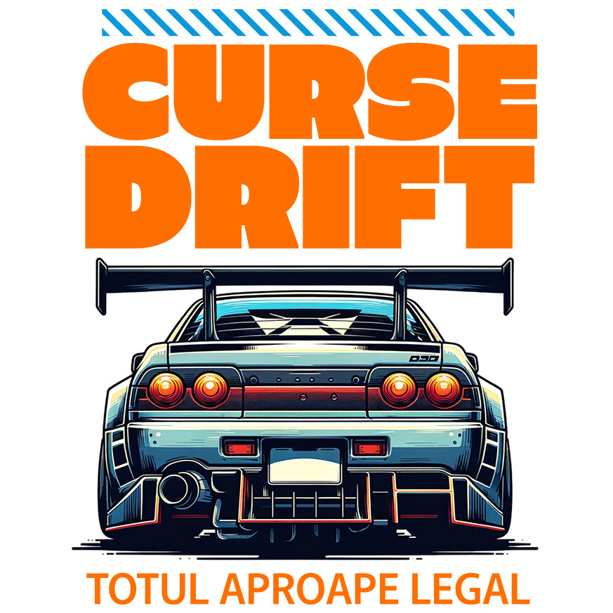Sticker Adeziv Autocolant Personalizat Tricou Drift Tuning – Design Auto pentru Pasionații de Curse și Viteză [1]