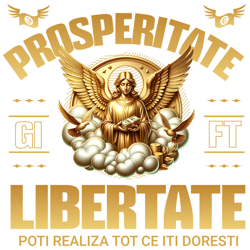 Sticker Adeziv Autocolant Personalizat Statuie Grecească Cu Aripi Din Aur - Cadou Personalizat Prosperitate și Libertate pentru Familie și Prieteni [1]