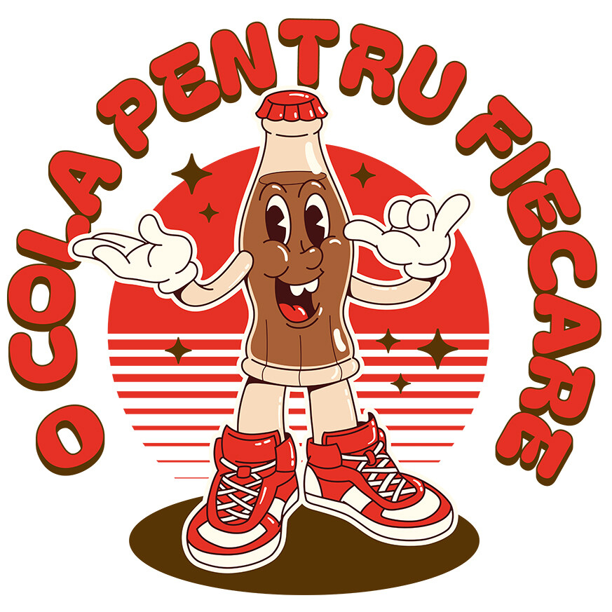 Sticker Adeziv Autocolant Personalizat „Sticlă de Suc Veselă cu Adidași Roșii – Cadou Personalizat pentru Familie și Prieteni!” [1]