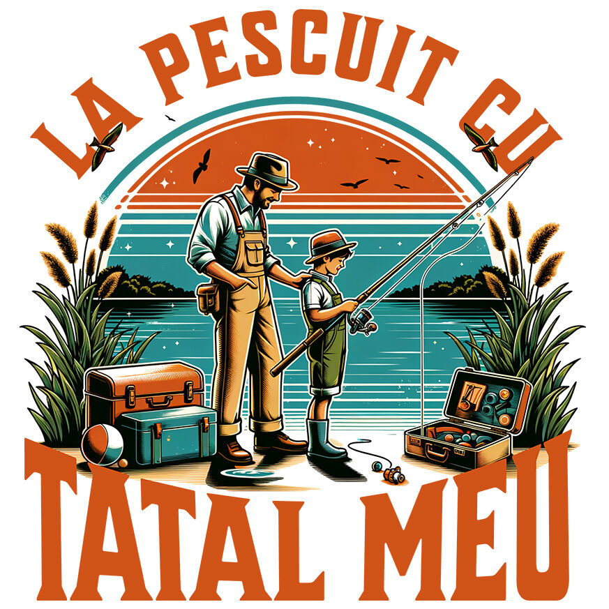 Sticker Adeziv Autocolant Personalizat "Pescuit cu Tata la Baltă – Momente de Neuitat în Natură" [1]