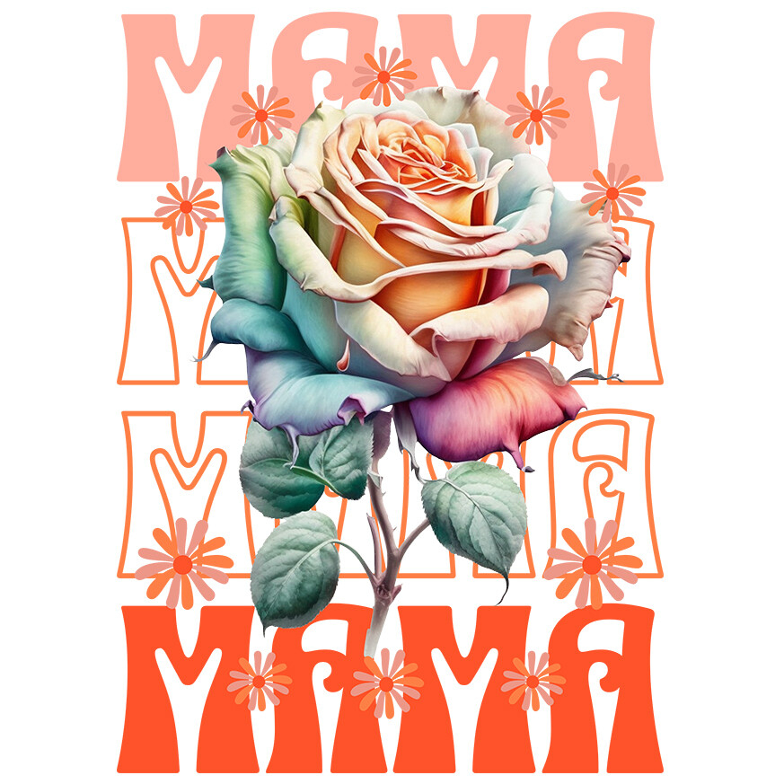 Sticker Adeziv Autocolant Personalizat Trandafir Multicolor - „Mama, Cea Mai Bună Femeie” | Cadou Special [1]