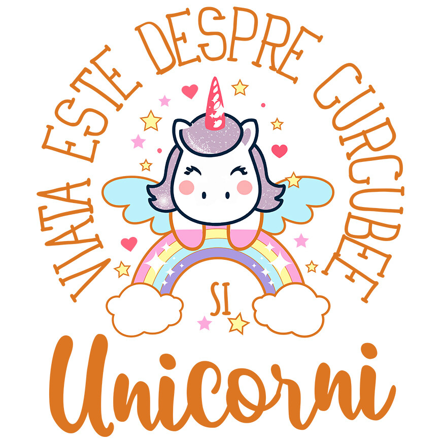 Sticker Adeziv Autocolant Personalizat Unicorn pe Curcubeu Multicolor – Cadou Personalizat pentru Copii și Familie [1]