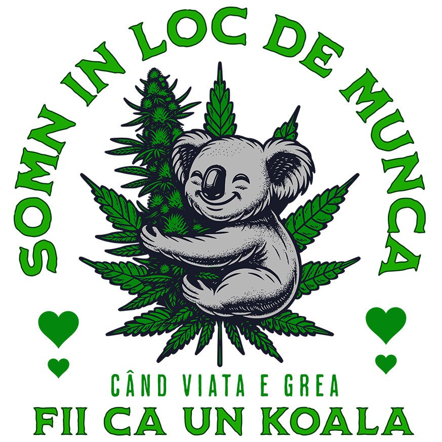 Sticker Adeziv Autocolant Personalizat Tricou Personalizat Koala Vesel – Relaxare și Umor | Cadou Ideal pentru Familie [1]