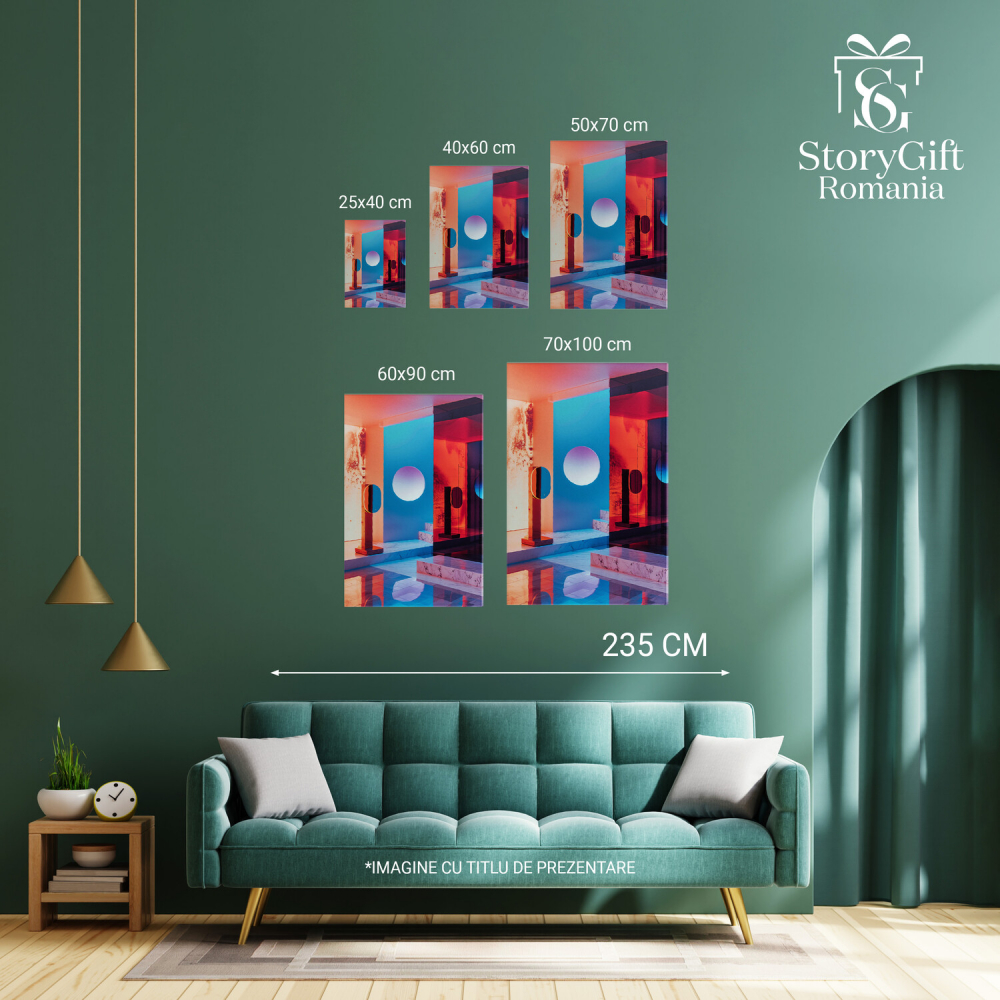 Tablou Canvas Abstract - Hol Modern cu Culori Vibrante, Marime 40x25CM [4]