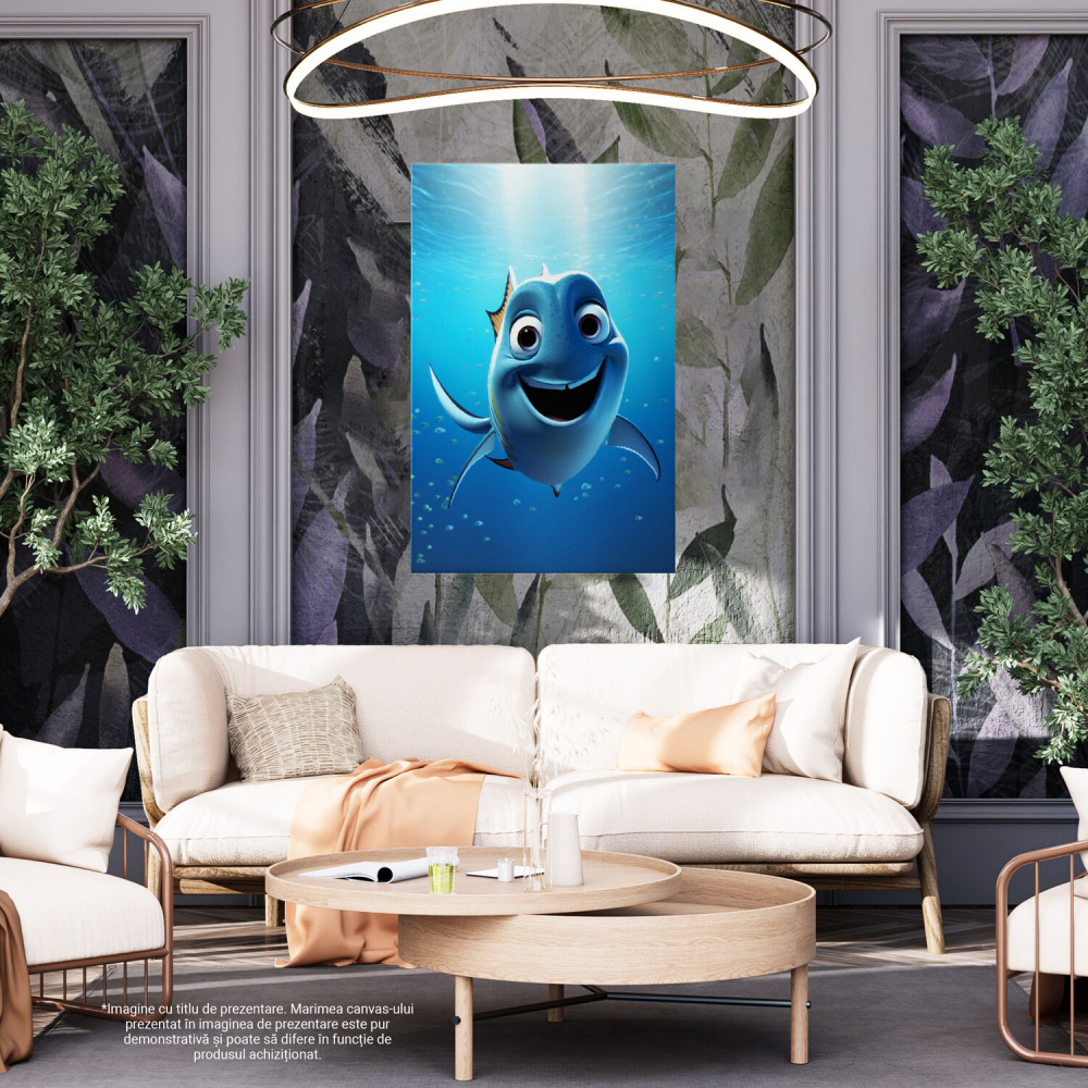 Tablou Canvas cu Pești în Adâncurile Apei Baia de Soare, Marime 40x25CM [4]