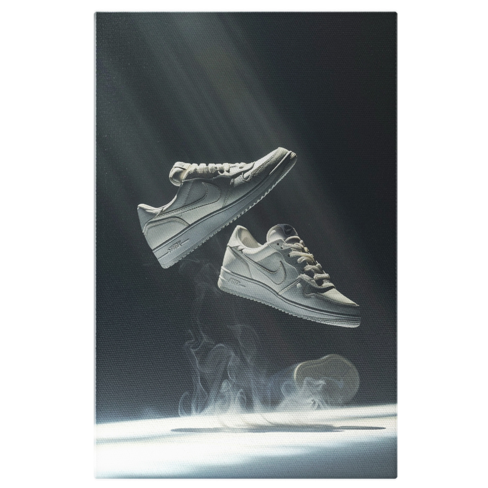 Adidași Albi Simpli - Tablou Canvas în Lumină Naturală, Marime 40x25CM [1]