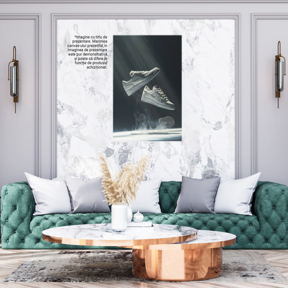 Adidași Albi Simpli - Tablou Canvas în Lumină Naturală, Marime 40x25CM [3]