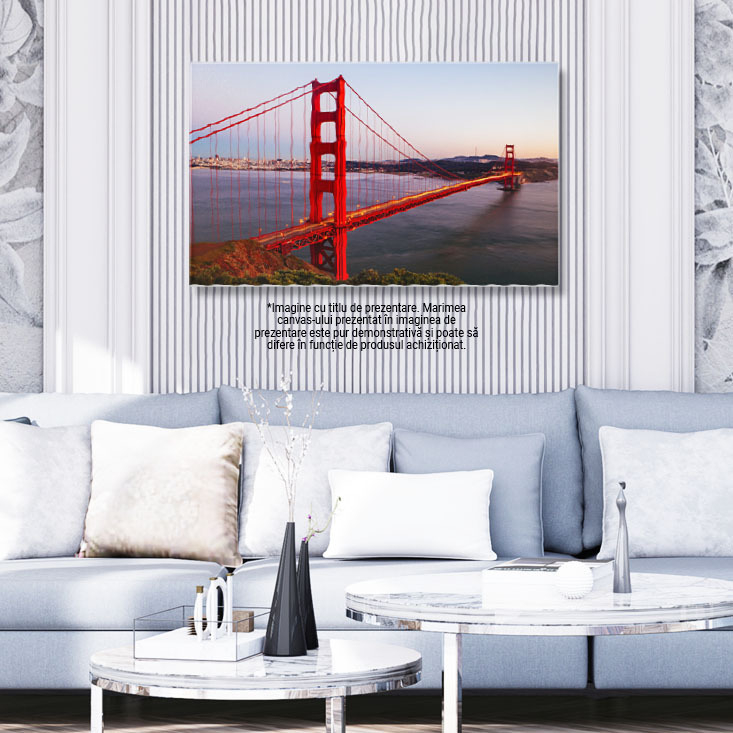 Tablou Canvas Amurg cu Varfuri Montane si Velier peisaj, amurg, varfuri montane, velier, natura 2174 40x25CM [3]