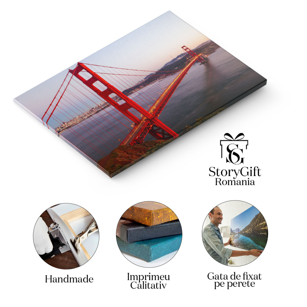 Tablou Canvas Amurg cu Varfuri Montane si Velier peisaj, amurg, varfuri montane, velier, natura 2174 40x25CM [2]