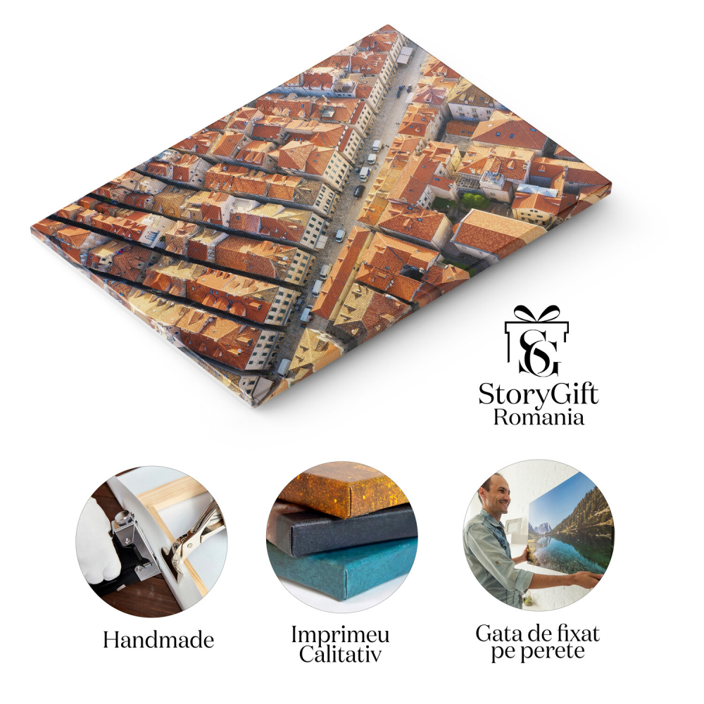 Amurg în Orașul Vechi Dubrovnik - Arhitectură și Frumusețe, Marime 40x25CM [2]