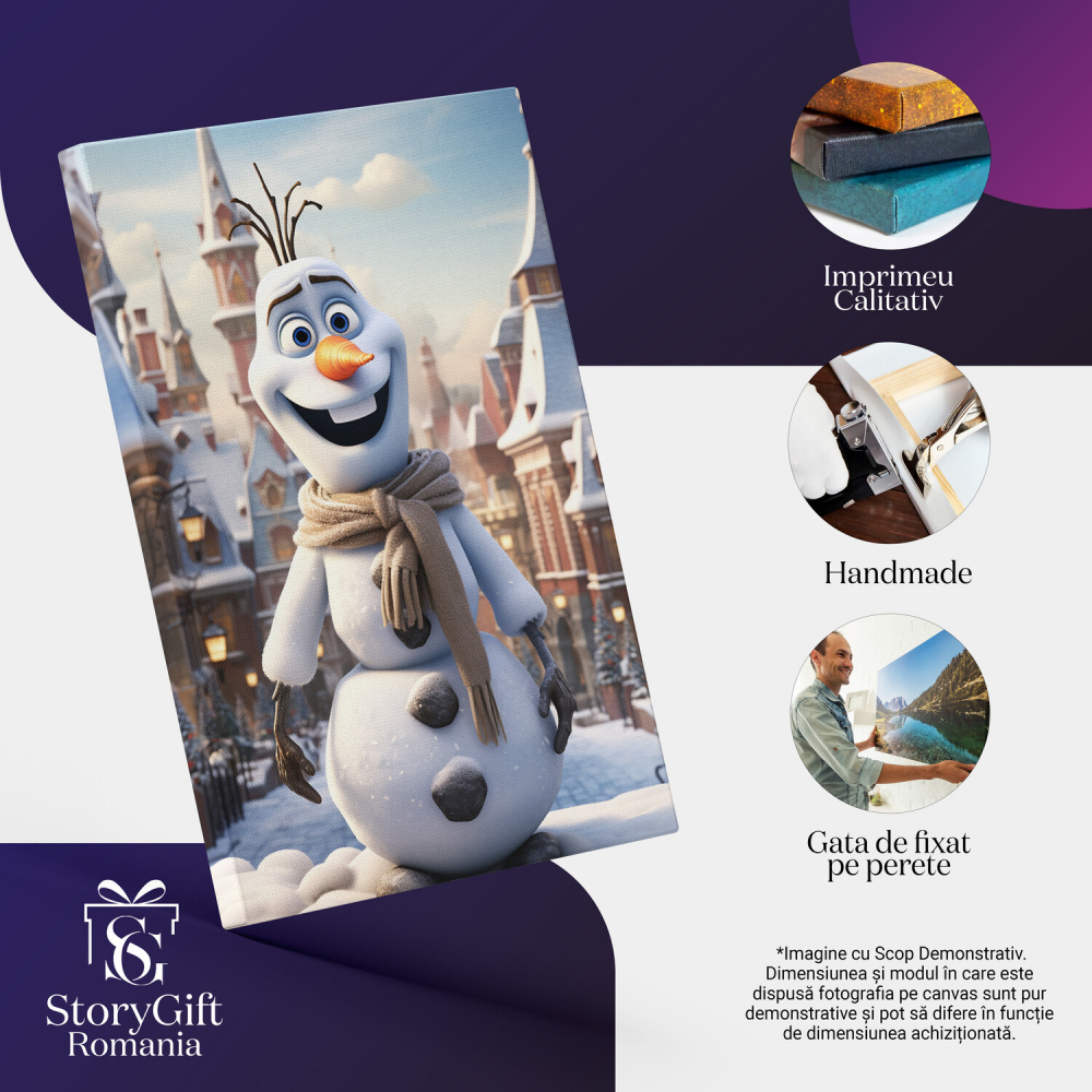 Olaf cu Fular Crem - Personaj Disney, Marime 40x25CM [2]