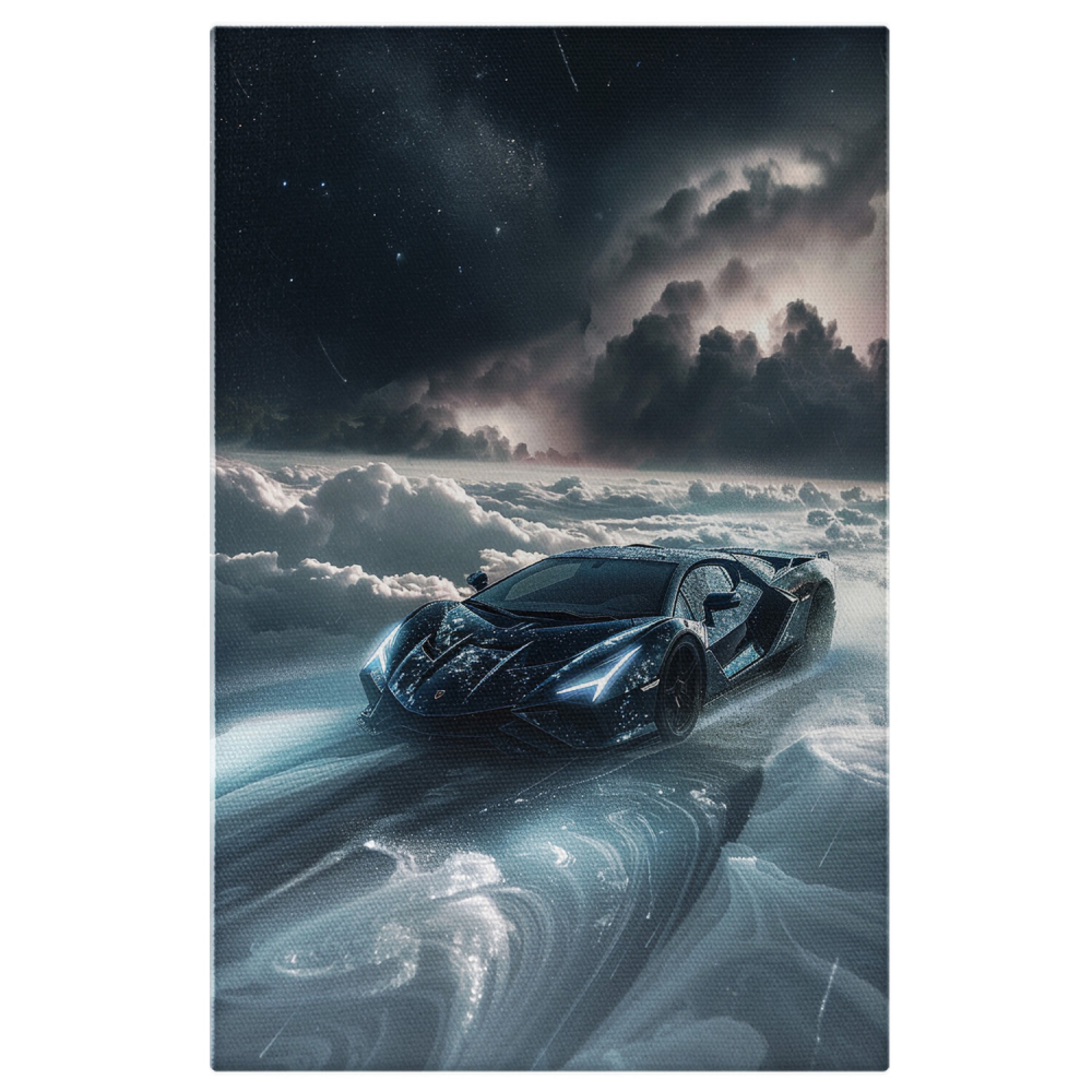 Aproape de Astre - Automobil Sport în Norii Nopții cu Ploaie de Stele Strălucitoare, Marime 40x25CM [1]