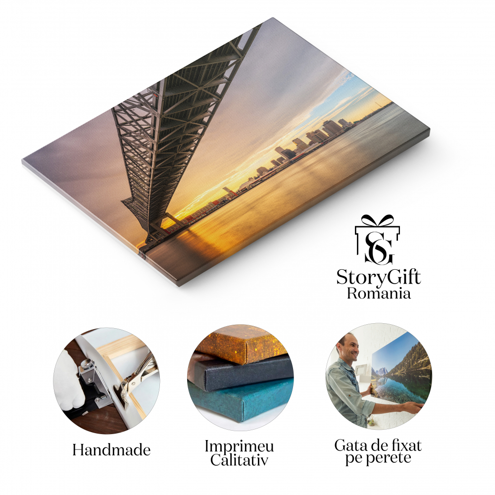 Tablou Canvas: Apus la Los Angeles - Privire Aeriana asupra Infrastructurii Urbane 40x25CM [2]