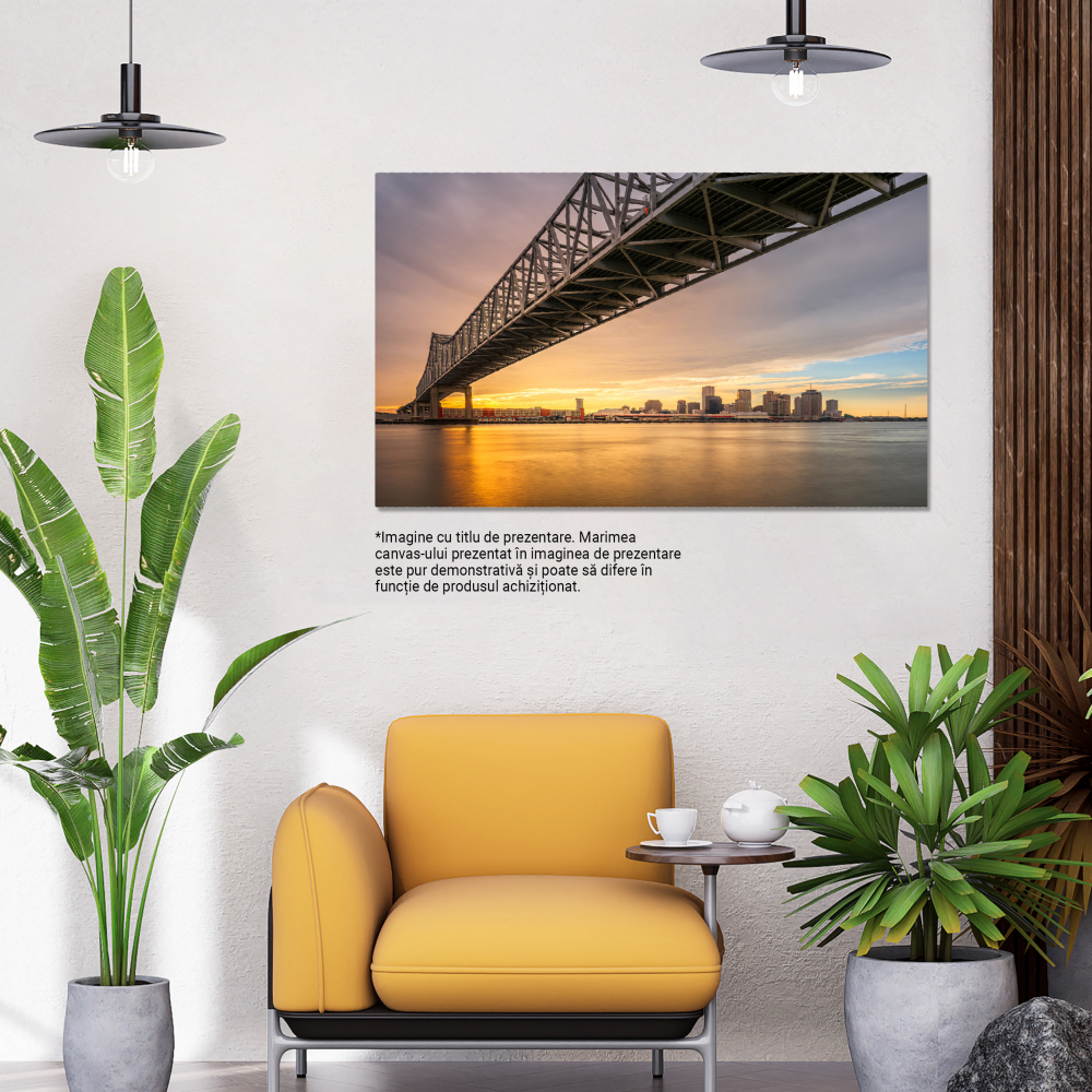 Tablou Canvas: Apus la Los Angeles - Privire Aeriana asupra Infrastructurii Urbane 40x25CM [5]