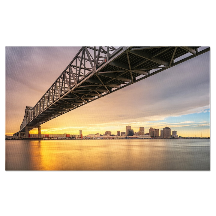 Tablou Canvas: Apus la Los Angeles - Privire Aeriana asupra Infrastructurii Urbane 40x25CM [1]