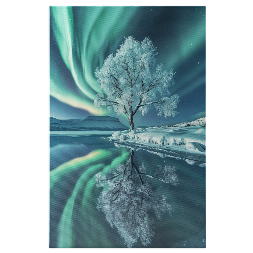 Arborele și Portalul de Lumini Verzi - Visuri Ascunse pe Cer, Marime 40x25CM [1]