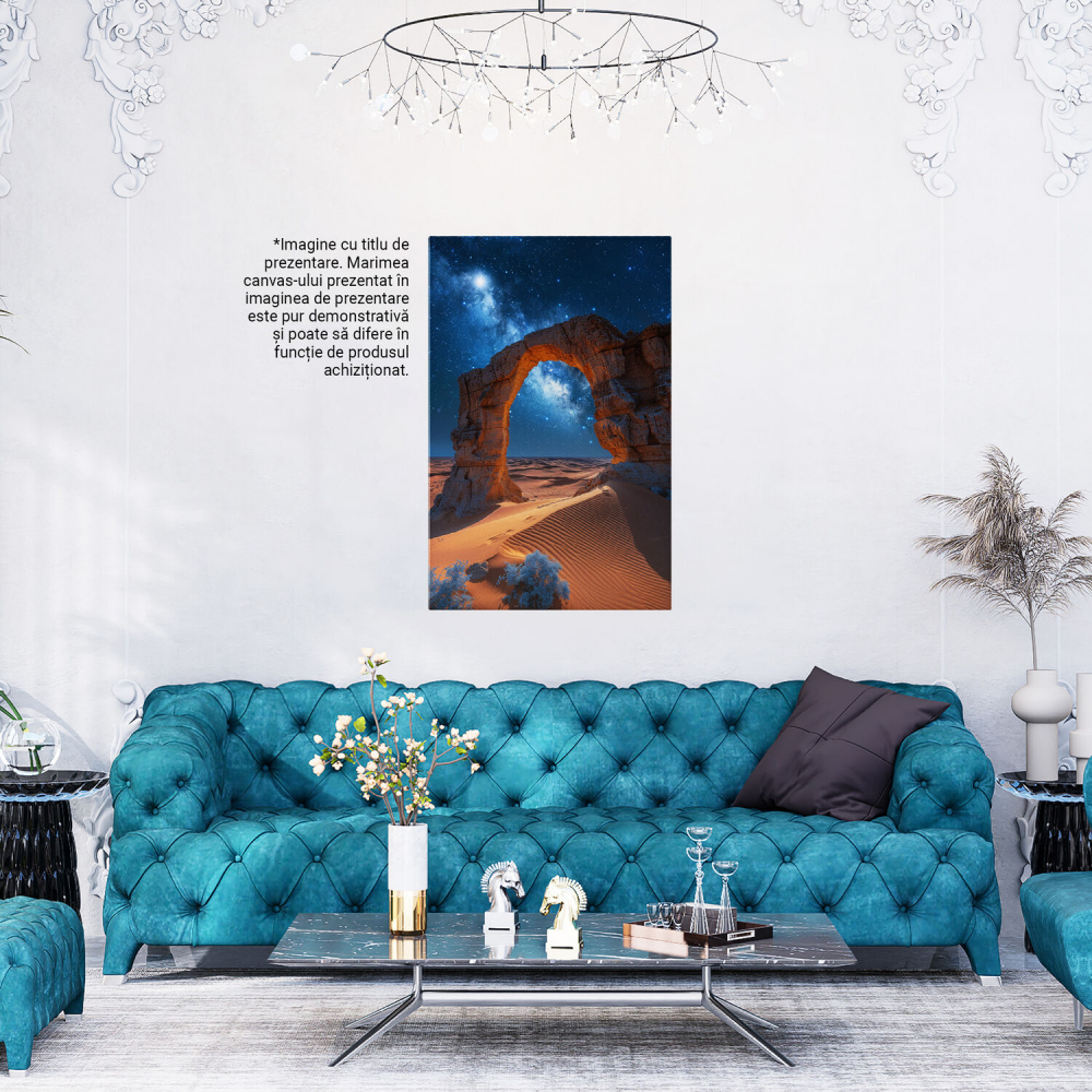Arcada Istorică din Deșert - Cer Întunecat și Instelat, Marime 40x25CM [4]