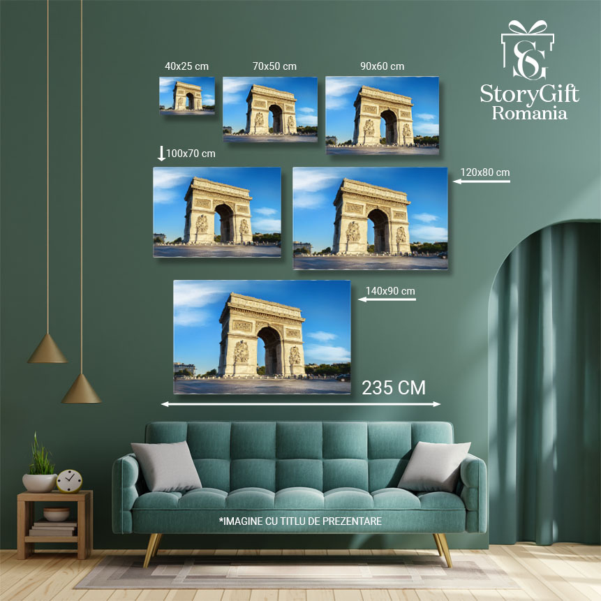 Tablou Canvas Arcul de Triumf, arc, de, triomphe, paris, france, architecture 483 40x25CM [5]