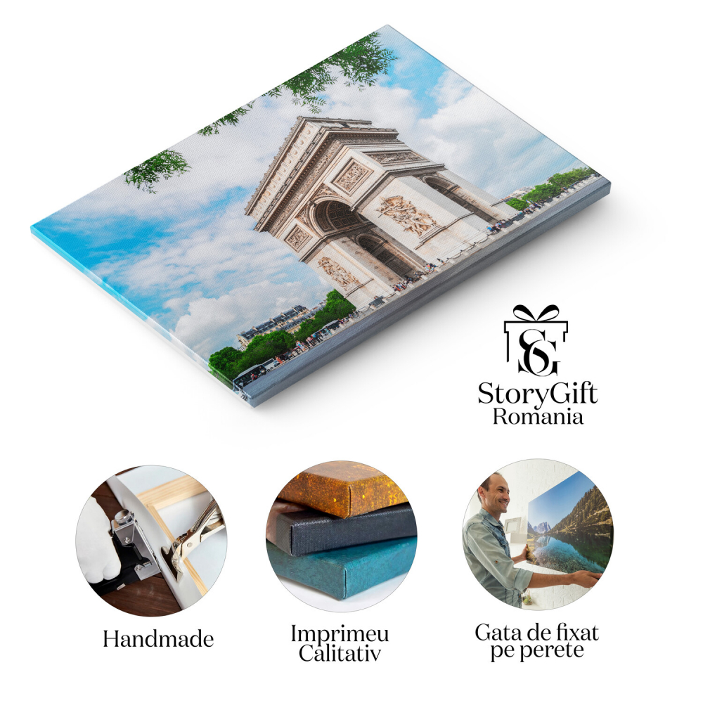 Arcul de Triumf în Paris: Simbolul Eleganței Europene, Marime 40x25CM [2]