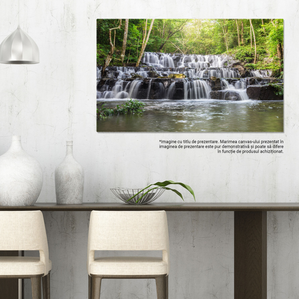 Armonie Naturală: Cascada Huay Mae Khamin și Pădurea Luxuriantă, Marime 40x25CM [3]