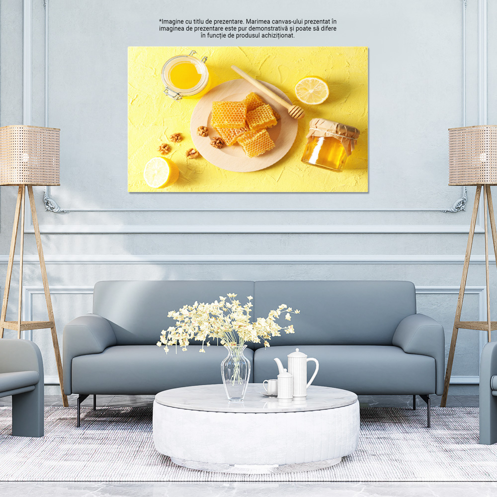 Tablou Canvas - Aroma Naturala - Miere si Nuci in Borcane 40x25CM [2]