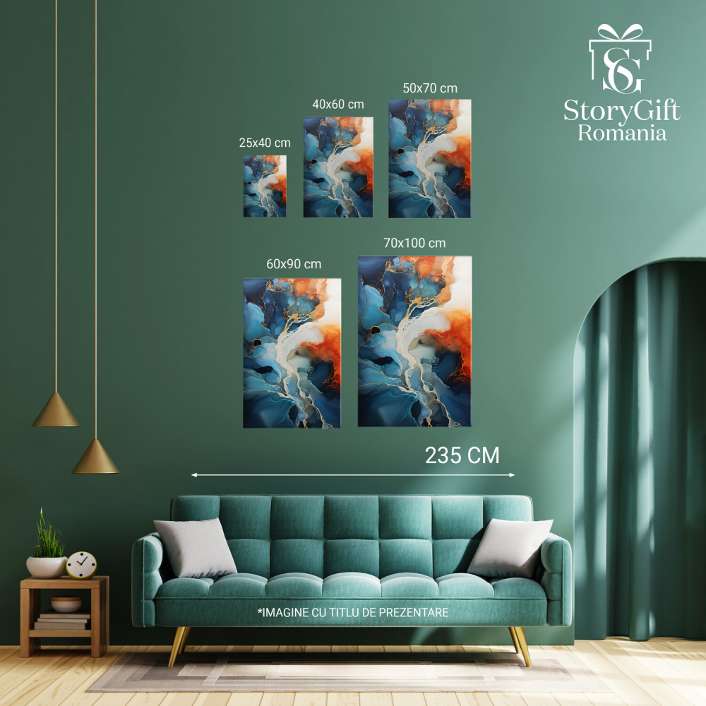 Artă Abstractă - Combinție de Culori pentru Colecționari, Marime 40x25CM [3]